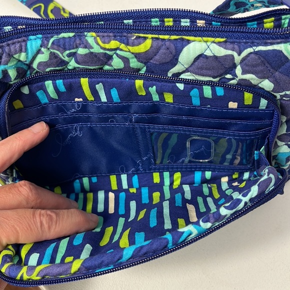 Vera Bradley Blue and Green Floral Crossbody Bag - Picture 4 of 10